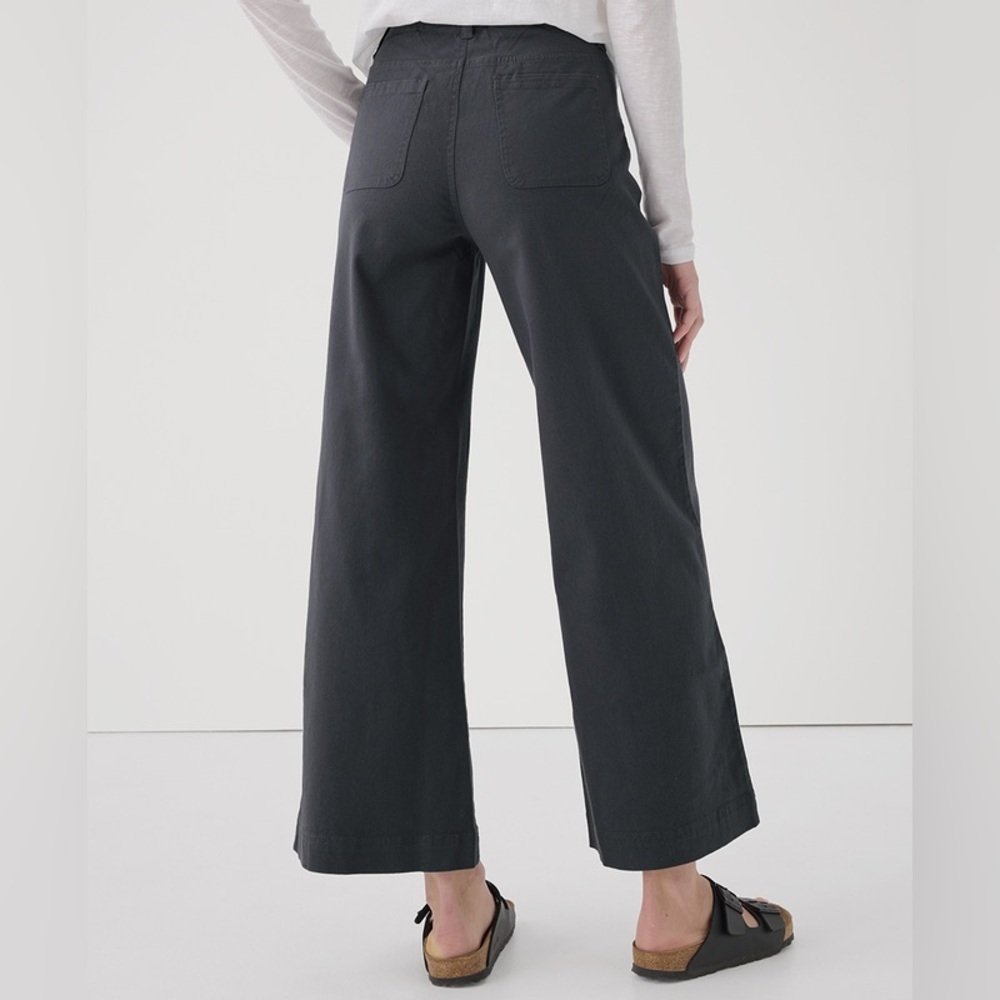 NWT✨ Pact Organic Stretch Twill Denim Wide Leg Pant - Picture 3 of 12